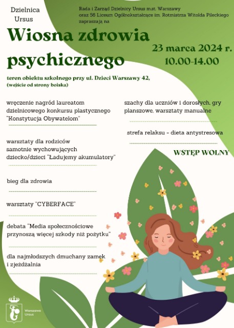 Zaproszenie na wydarzenie "Wiosna zdrowia psychicznego"
