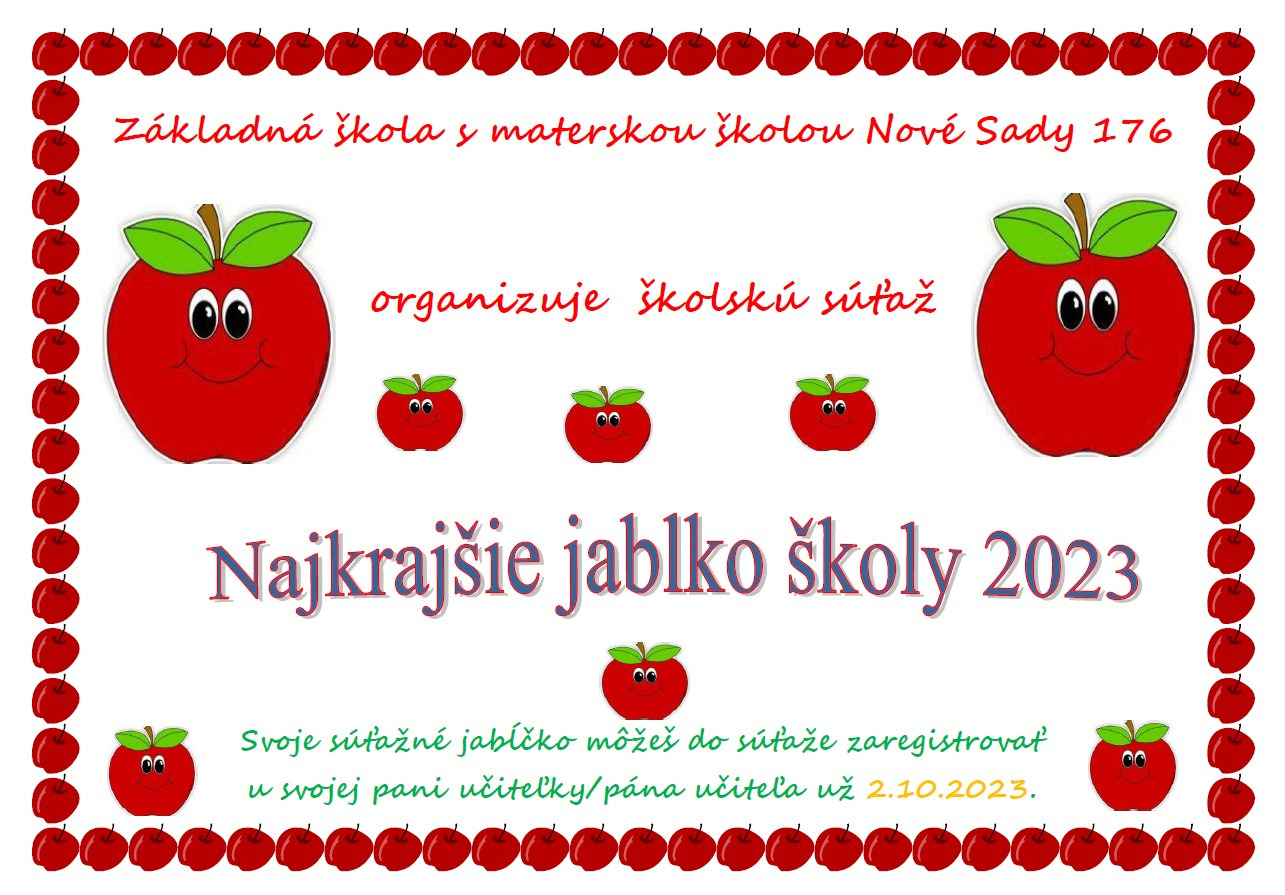 Najkrajšie jablko školy 2023 - Obrázok 1
