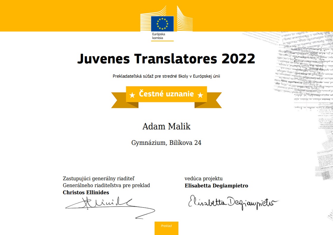 Úspech na Juvenes Translatores 2022 - Obrázok 2
