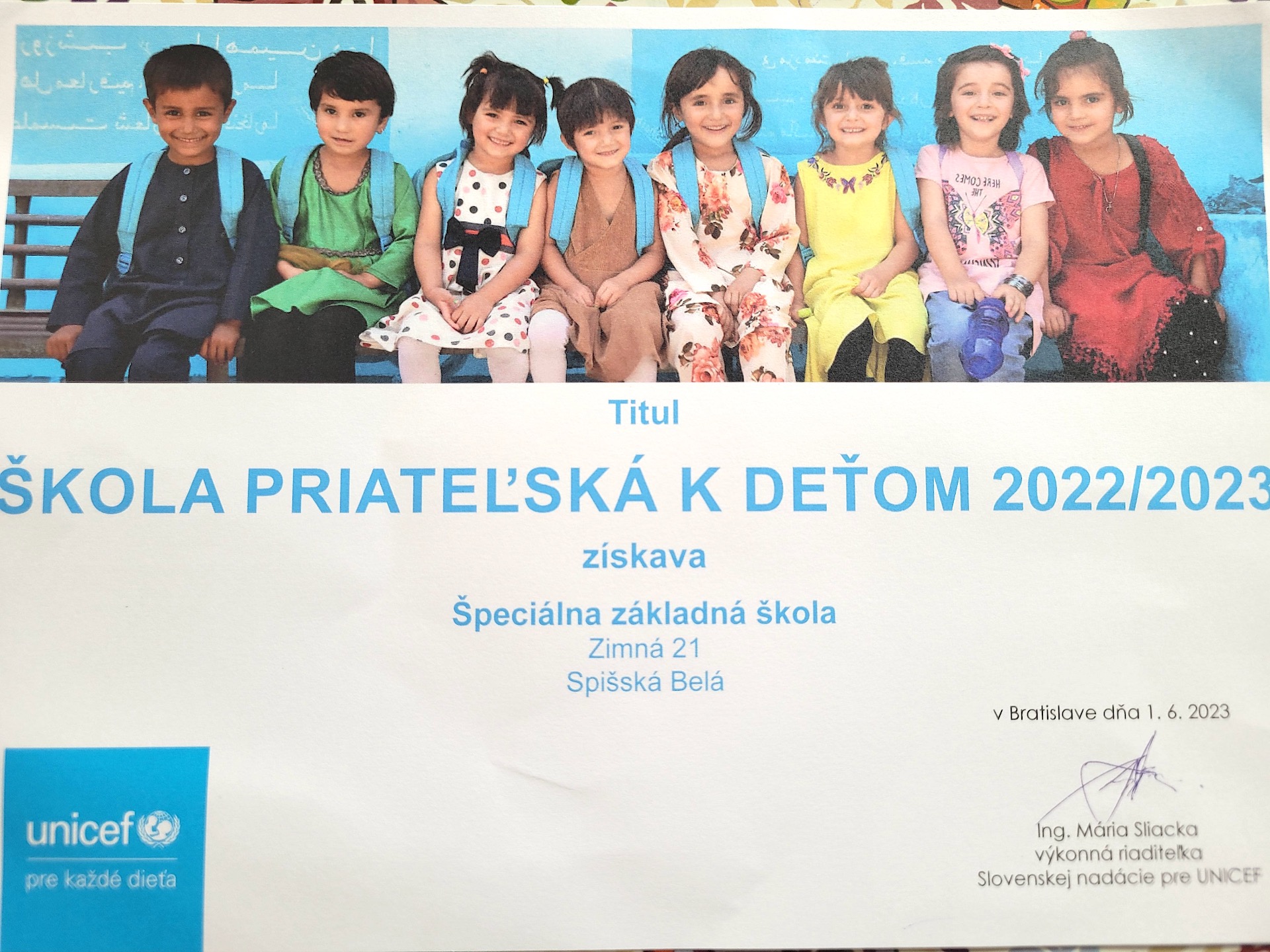 Škola priateľská k deťom 2022/2023 - Obrázok 1