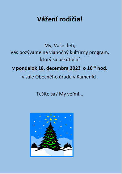 Vianočný program - Obrázok 1