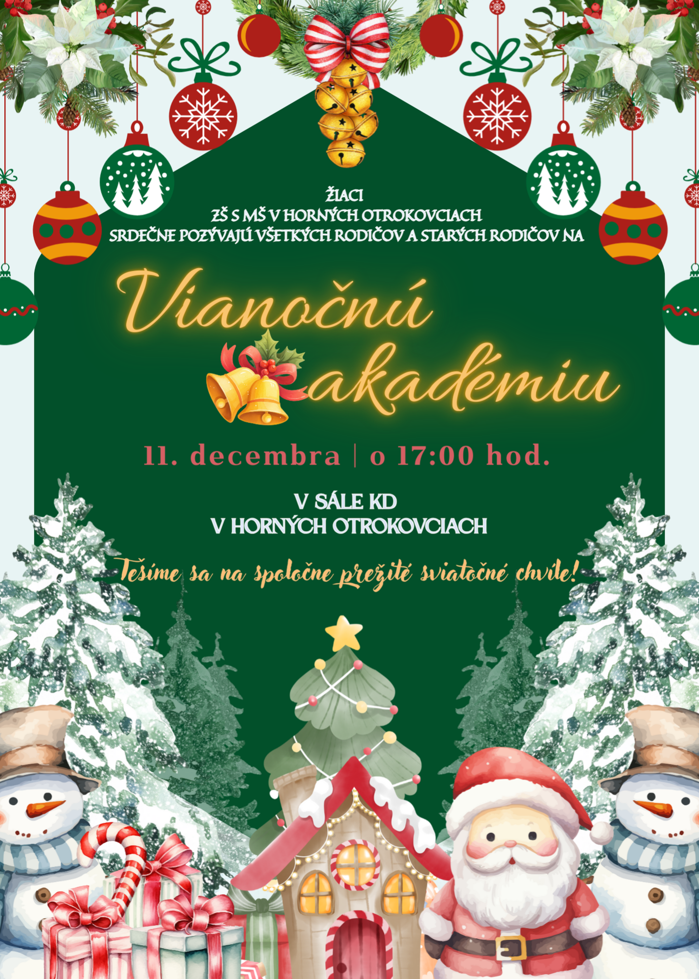 Srdečné pozvanie na Vianočnú akadémiu - Obrázok 1