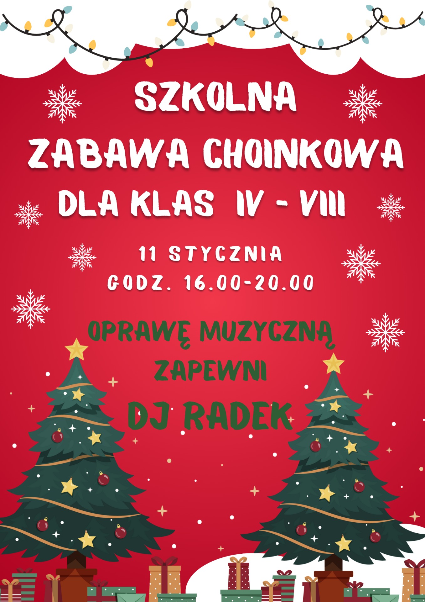 Plakat "Zabawa choinkowa" 