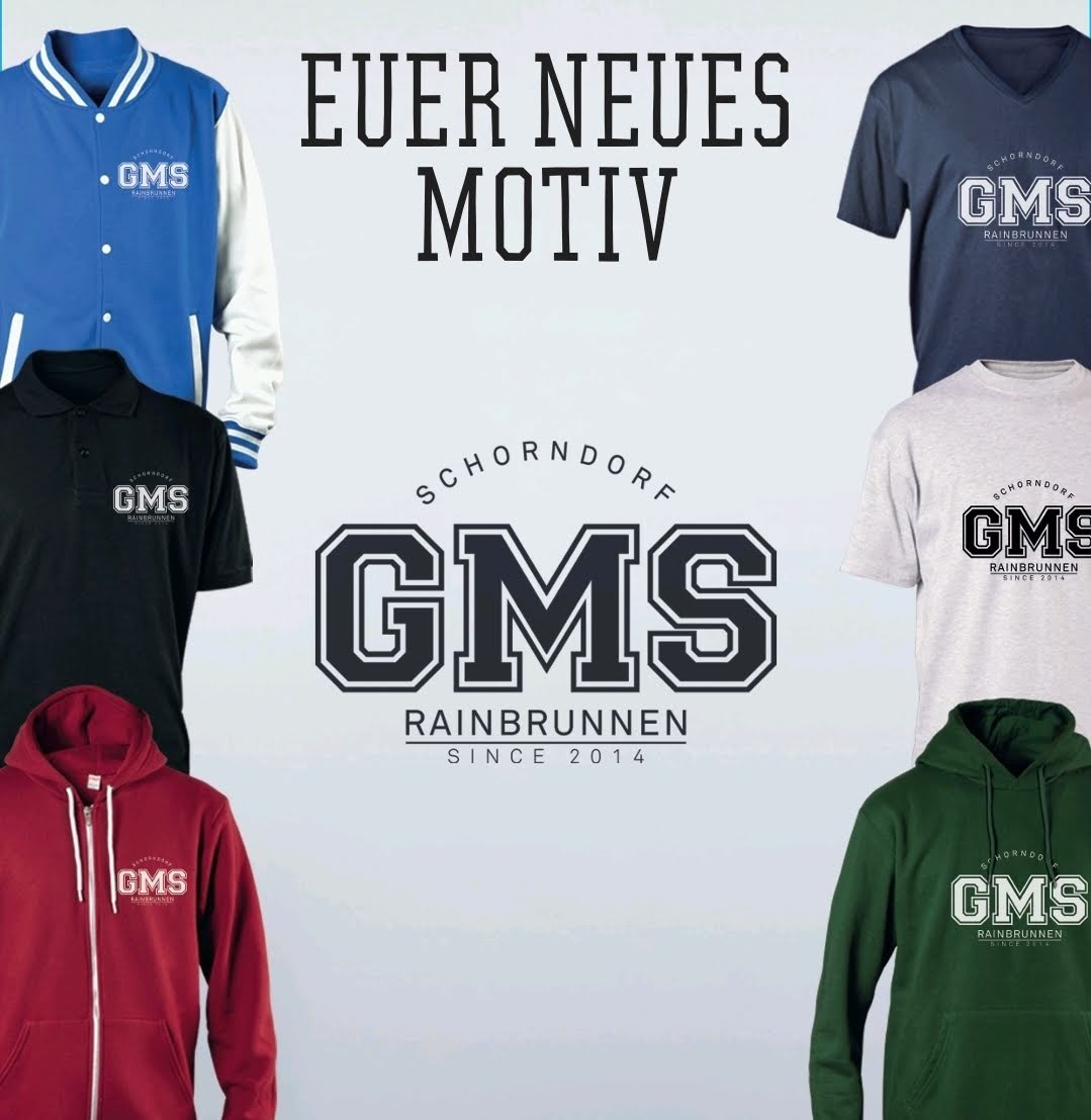 Die neue GMS Rainbrunnen Kleidungskollektion kann vom 22.05. bis 26.05. bestellt werden!!! - Bild 1