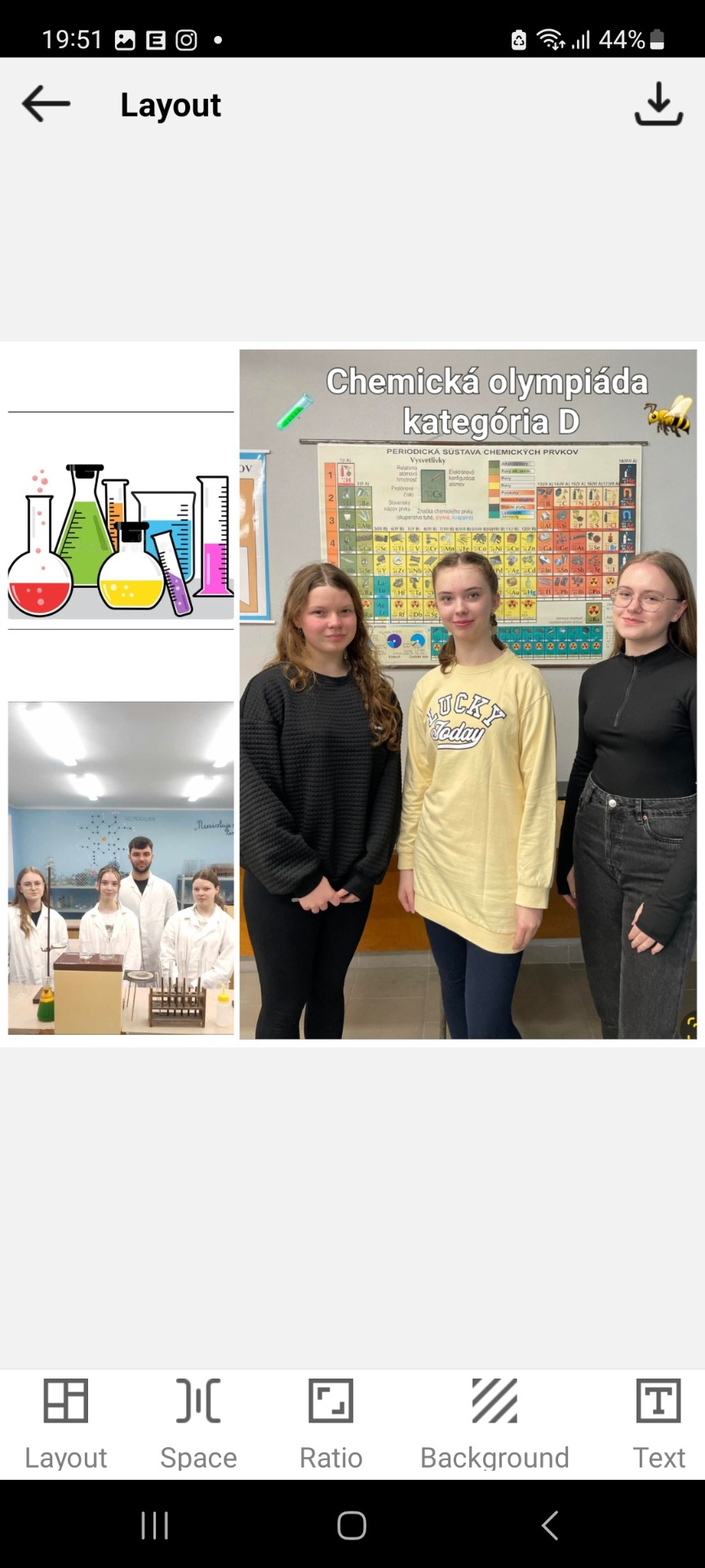 Naše krásne, šikovné a zručné chemičky sa úspešne popasovali s úlohami Okresného kola Chemickej olympiády v kategórii D - Obrázok 3