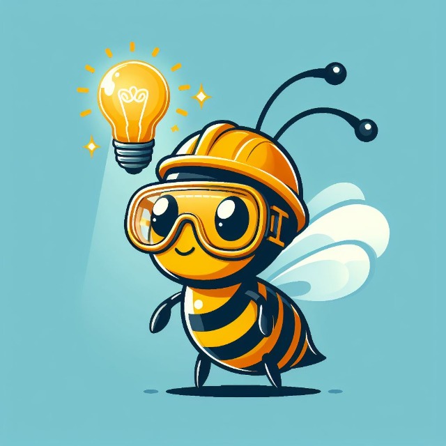 pracowita pszczoła wg AI