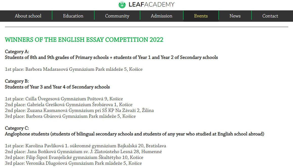 English Essay Competition 2022 - Obrázok 1