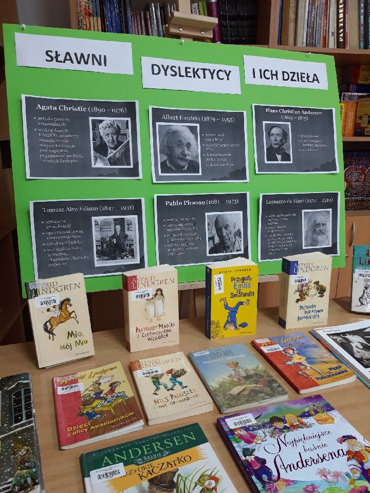 Projekt biblioteki szkolnej: Sławni dyslektycy i ich dzieła - czytamy dzieła dyslektyków - Obrazek 1