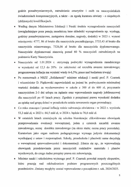 List Dolnośląskiego Kuratora Oświaty skierowany do dyrektorów, nauczycieli i rodziców. - Obrazek 3