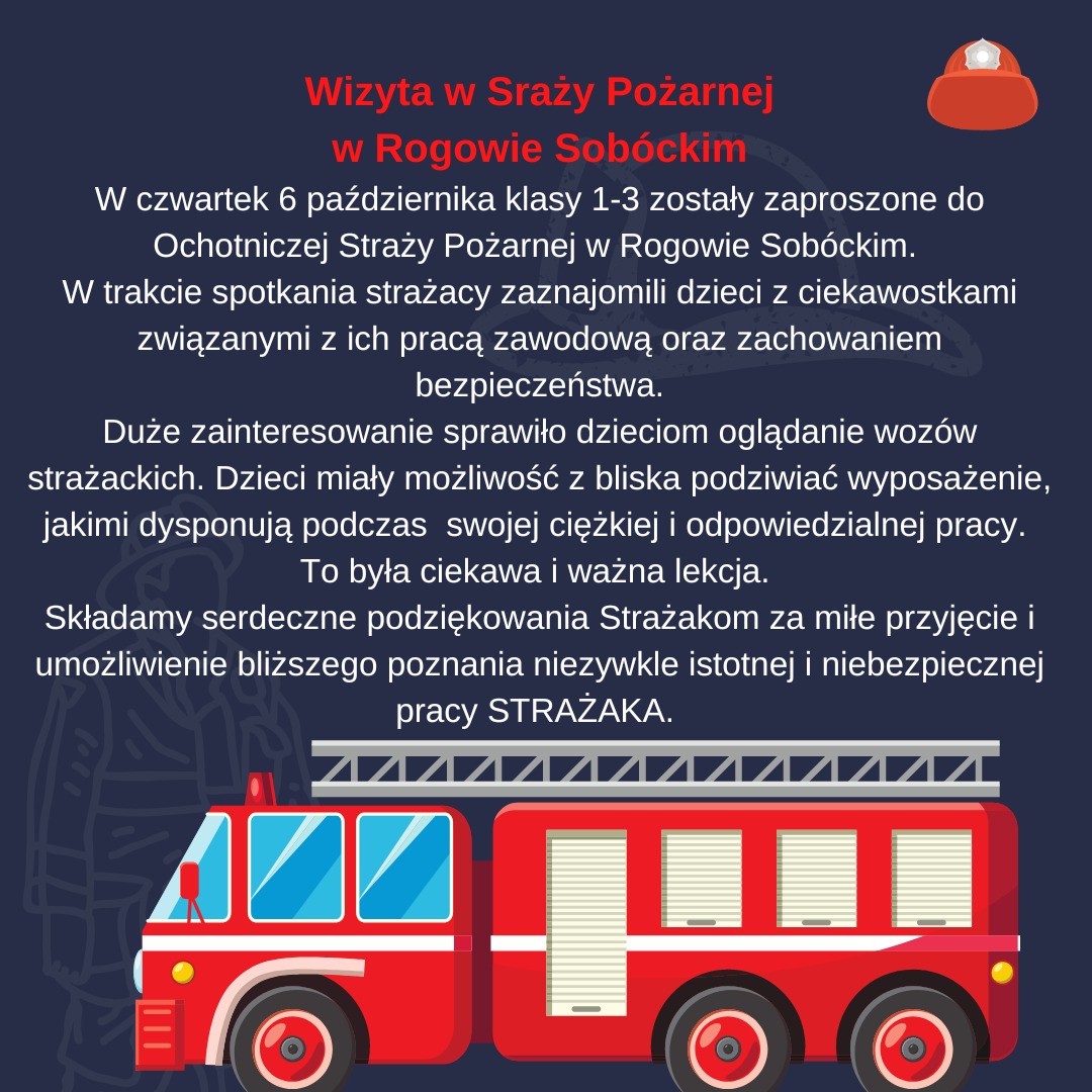 Wizyta w Straży Pożarnej w Rogowie Sobóckim - Obrazek 1